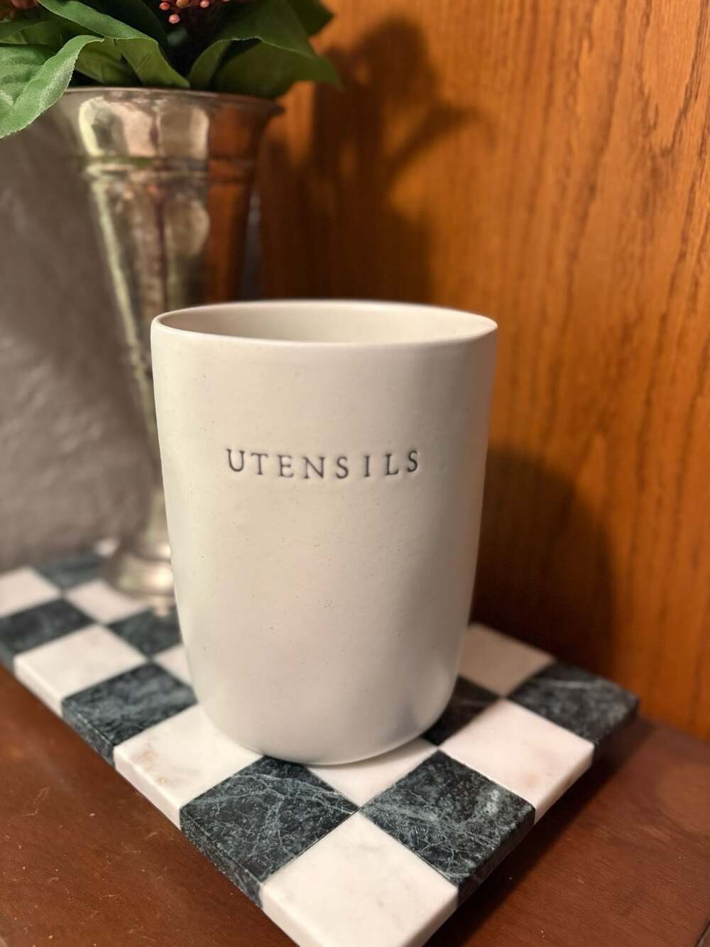 Hearth and Hand with Magnolia Stoneware Utensil Holder Cream